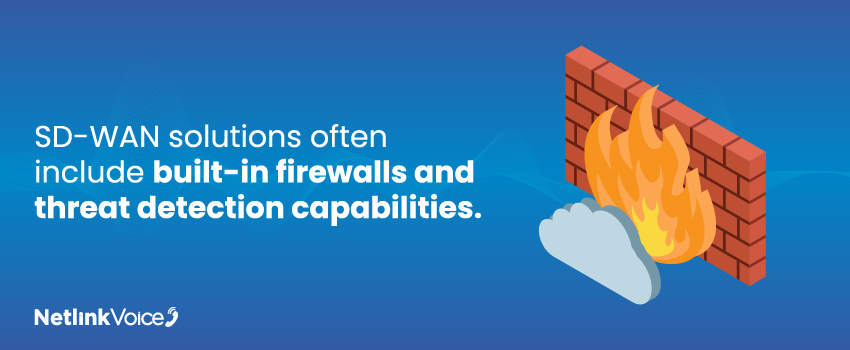 SD-WAN solutions often include built-in firewalls and threat detection capabilities.