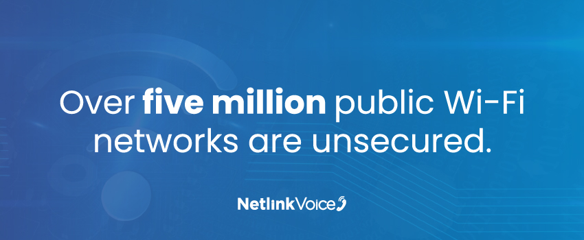 Over five million public Wi-Fi networks are unsecured.